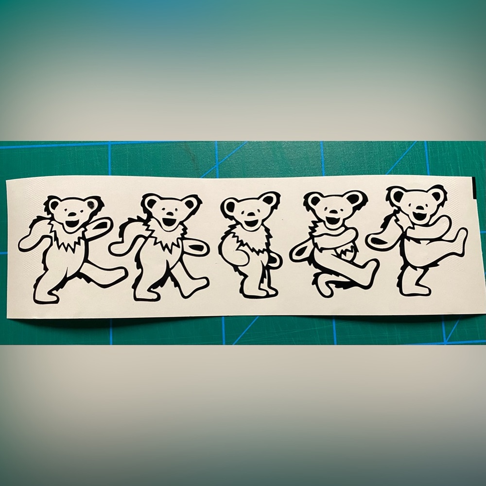 Vinyl Decal - Grateful Dead, 5 Dancing Bears